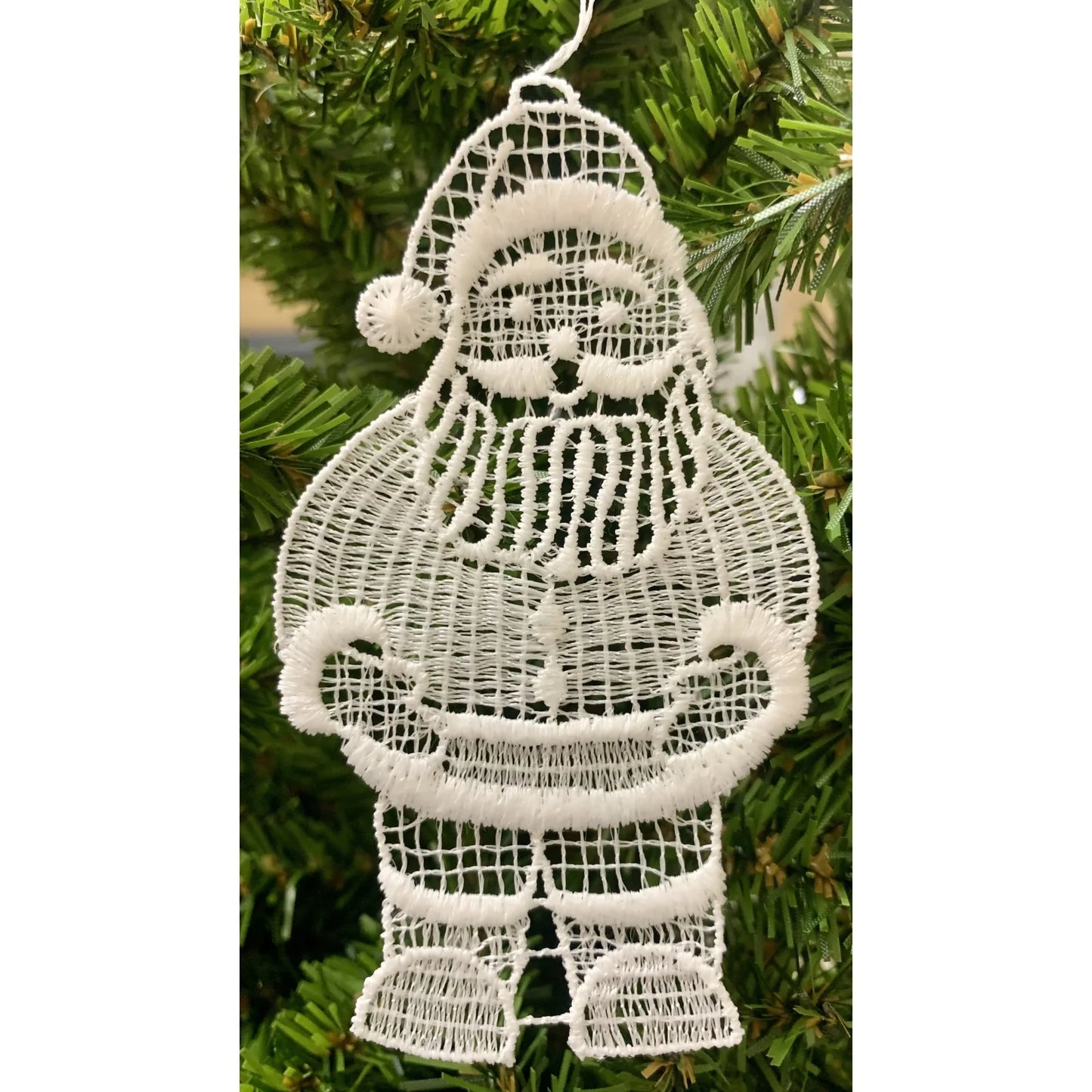 White Lace Santa Claus