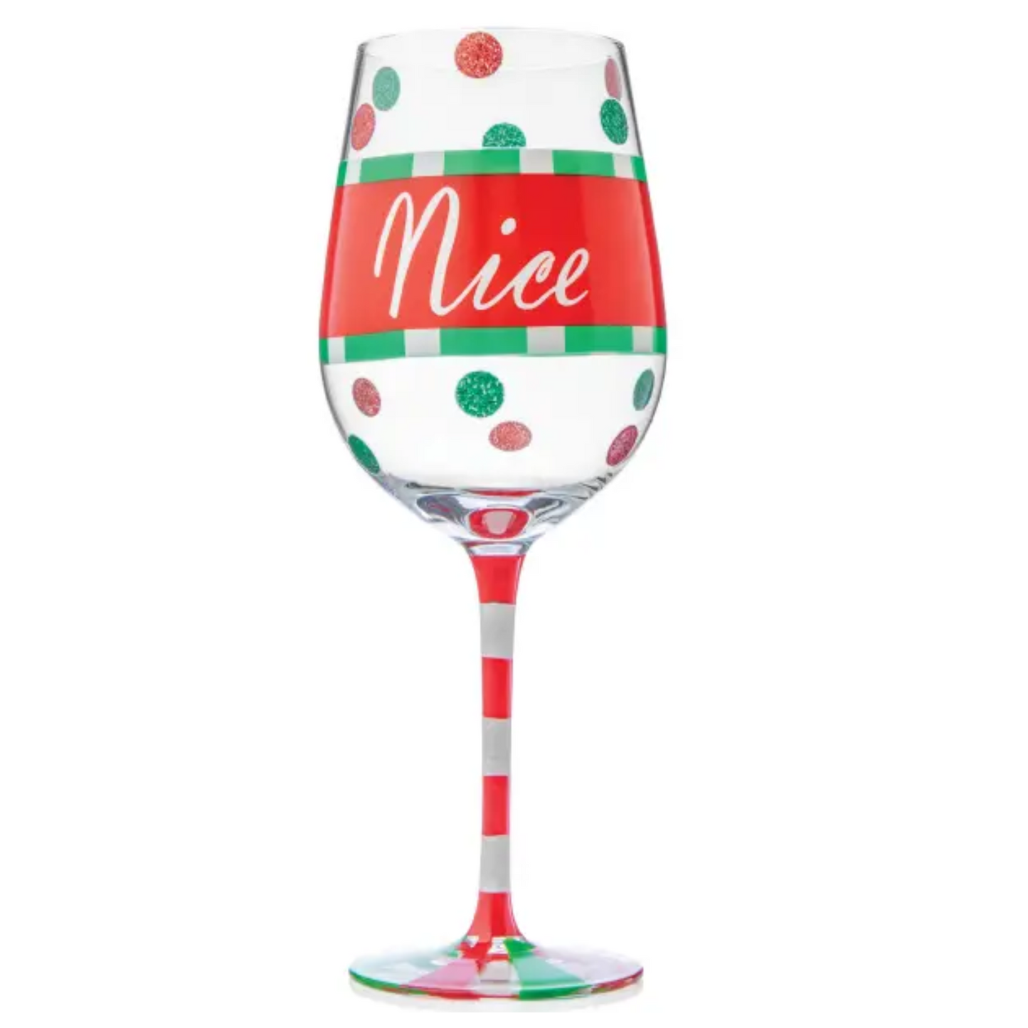 Holiday Nice Wine Glass