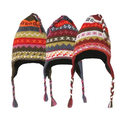 Alpaca Knit Flap Hat