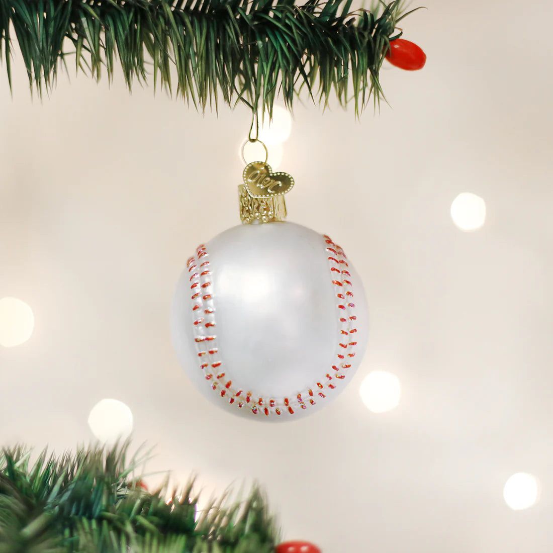 Old World Baseball Ornament