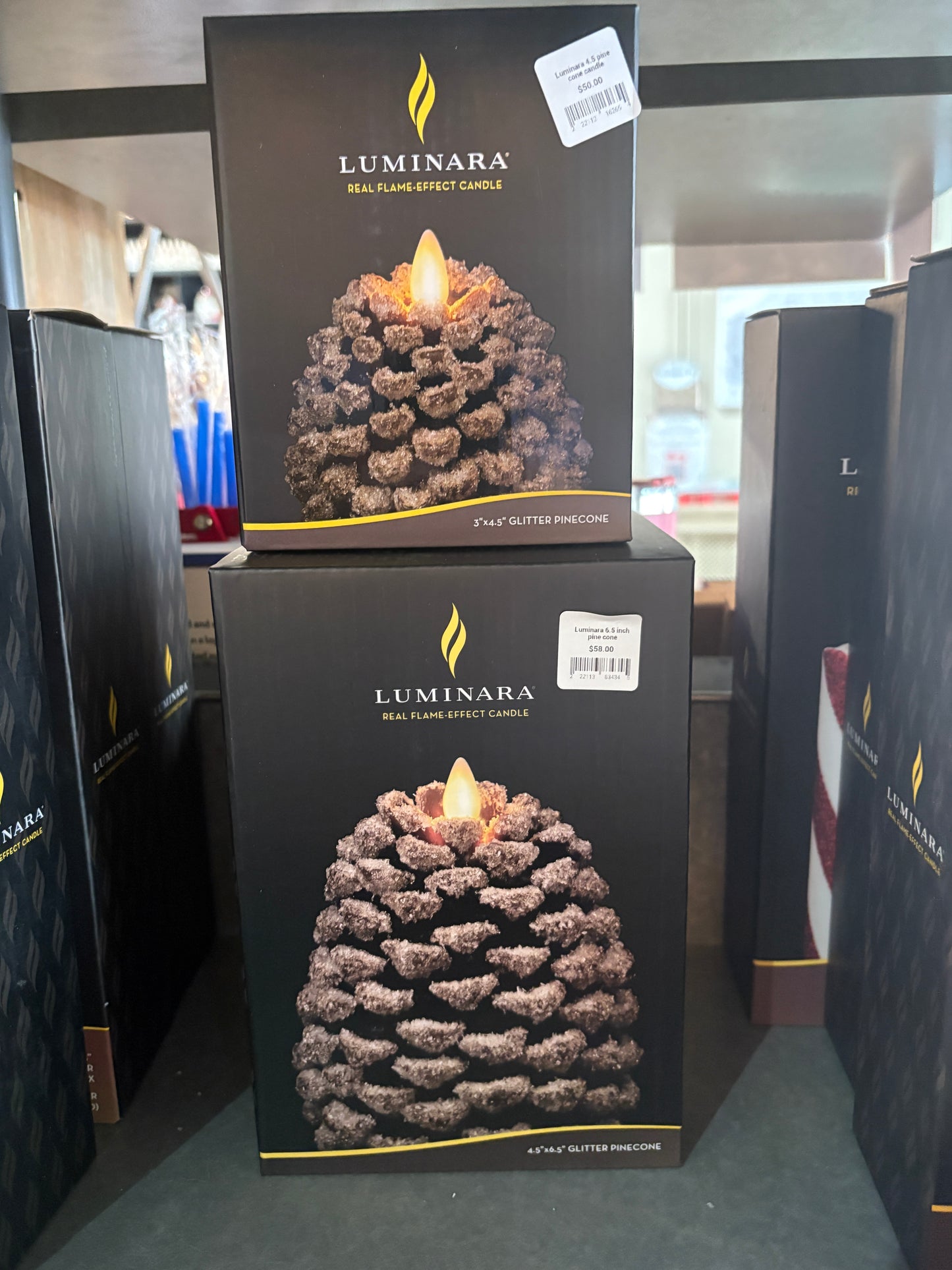 Luminara 4.5 pine cone candle
