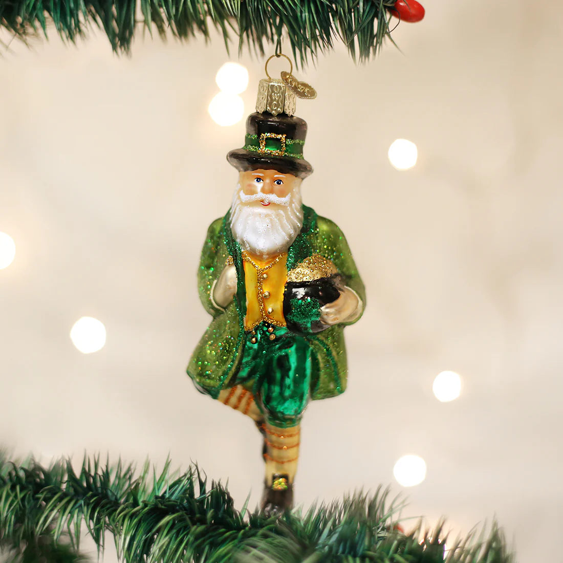 Old World Irish Santa Ornament
