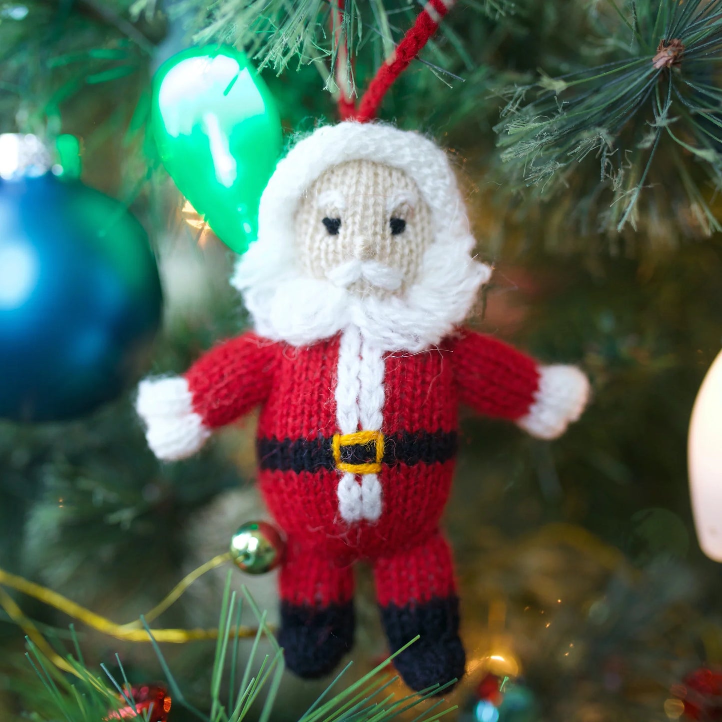 Santa knit/wool premium Ornament