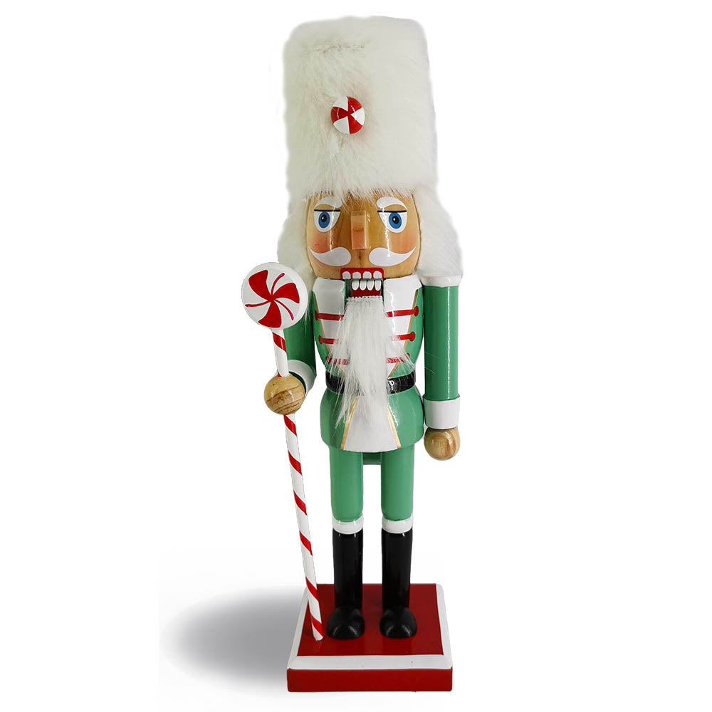 Candy Cane Green Peppermint Nutcracker