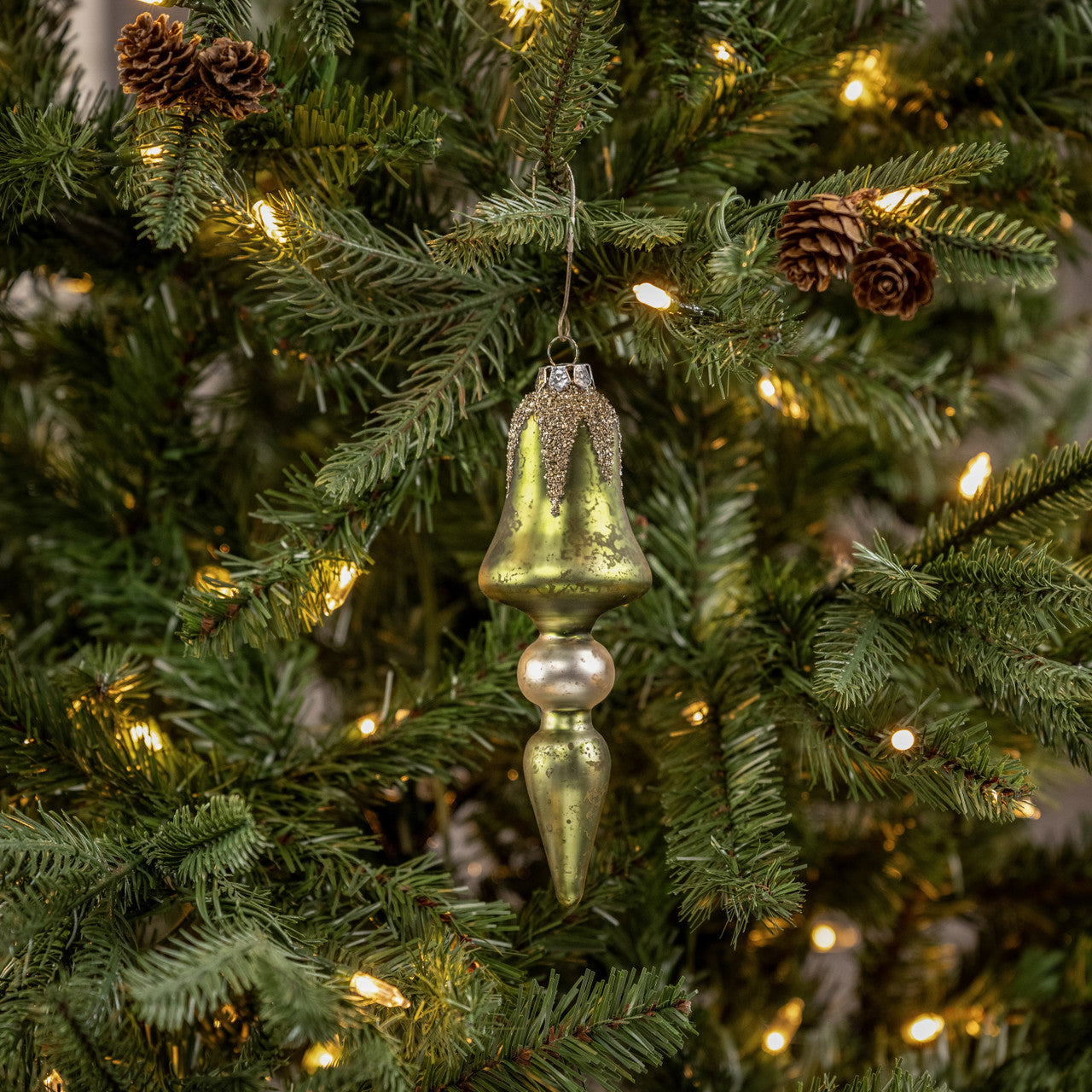 Green Finial Bell Ornament