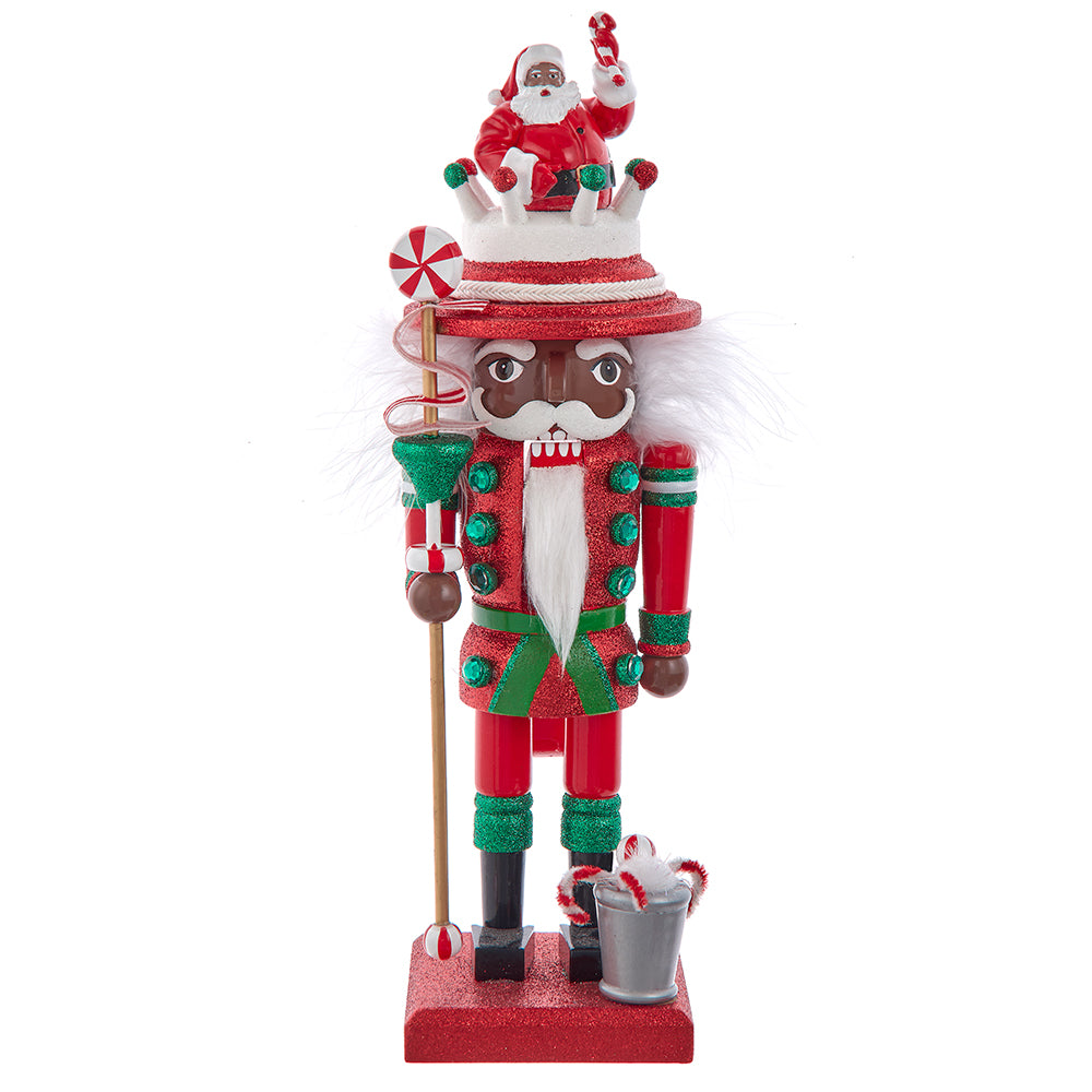 10" Nutcracker w/ Black Santa