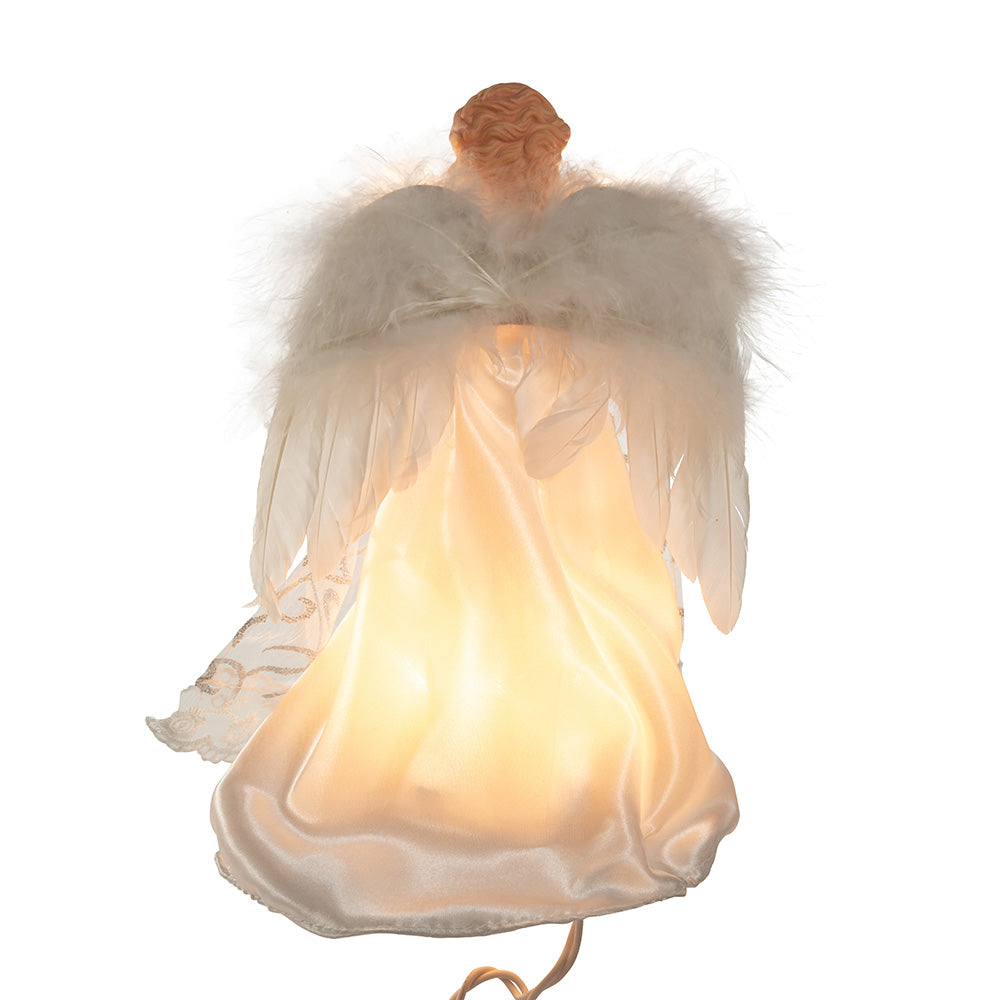 9" White/Silver Angel Tree Topper