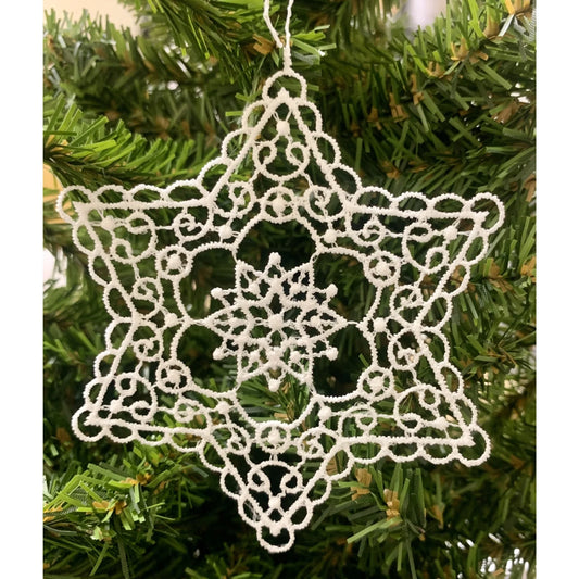 White Lace 6 pt Snowflake