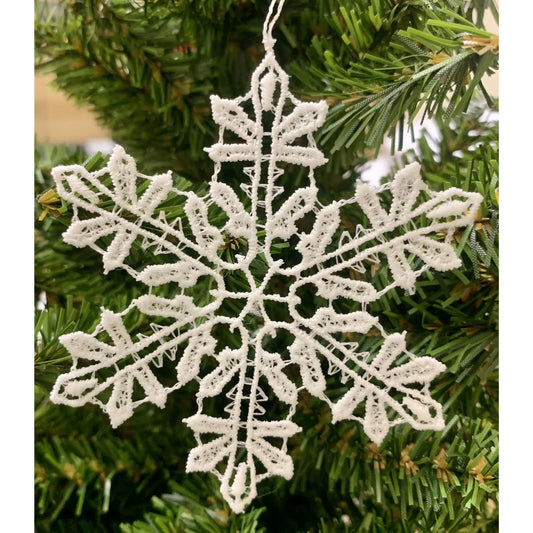 White Lace 6 pt Snowstar Snowflake