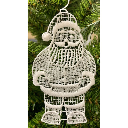 White Lace Santa Claus