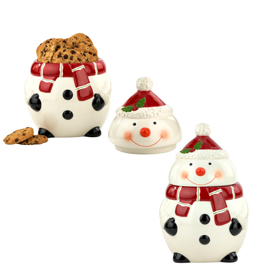 Holiday Cookie Jar Snowman