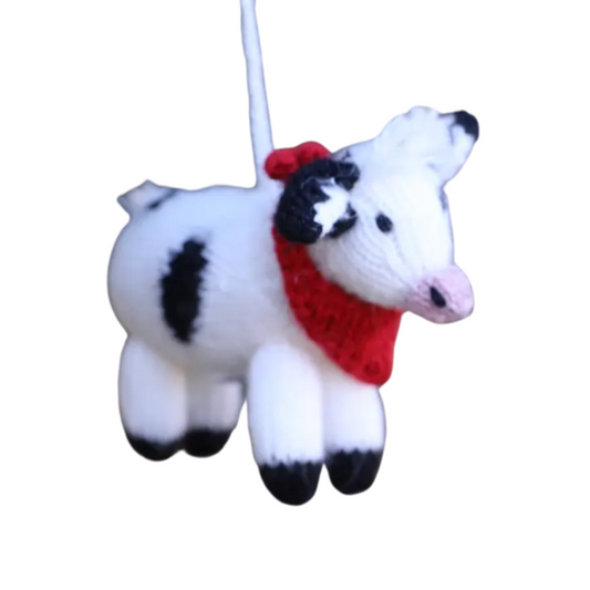 Knit Cow Ornament