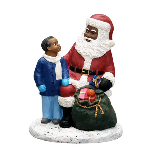 Santa With Boy (Black Santa)