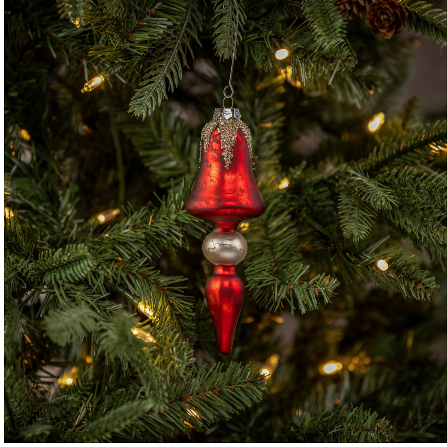 Red Finial Bell Ornament