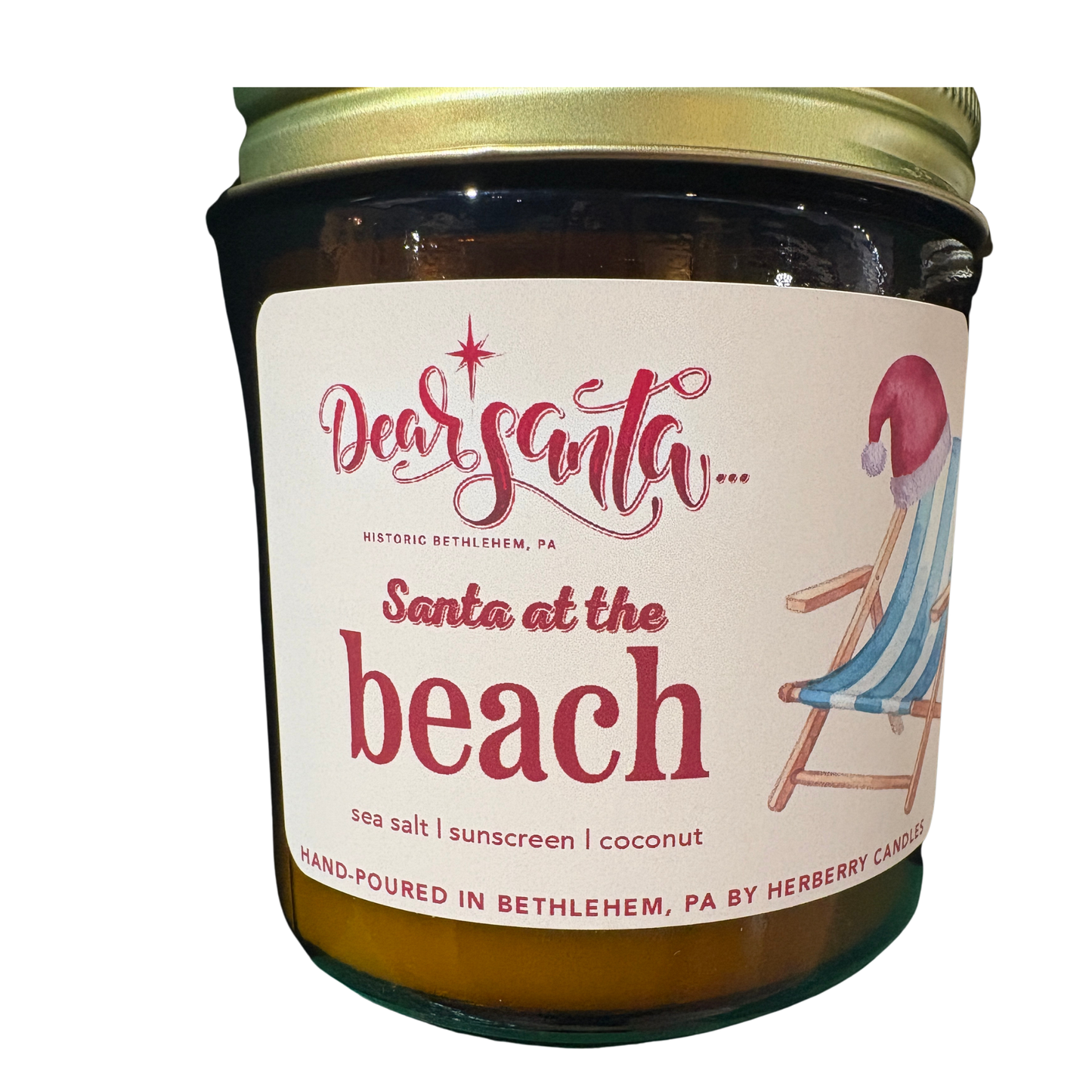 Santa at the Beach Herberry Candles 14oz
