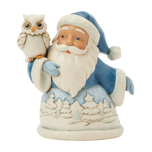 Blue Santa W/Owl Mini