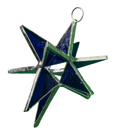 Dark Navy Blue 3D Bethlehem Star