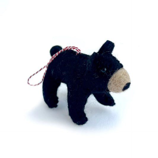 Black Bear Felt Wool Ornament
