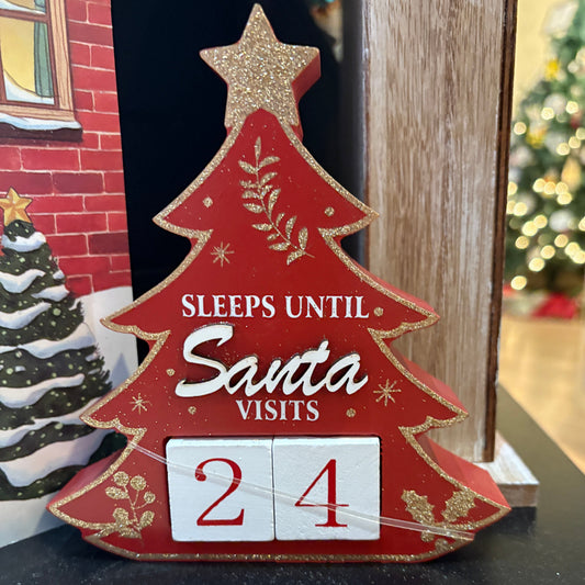 Wooden Christmas Tree Countdown