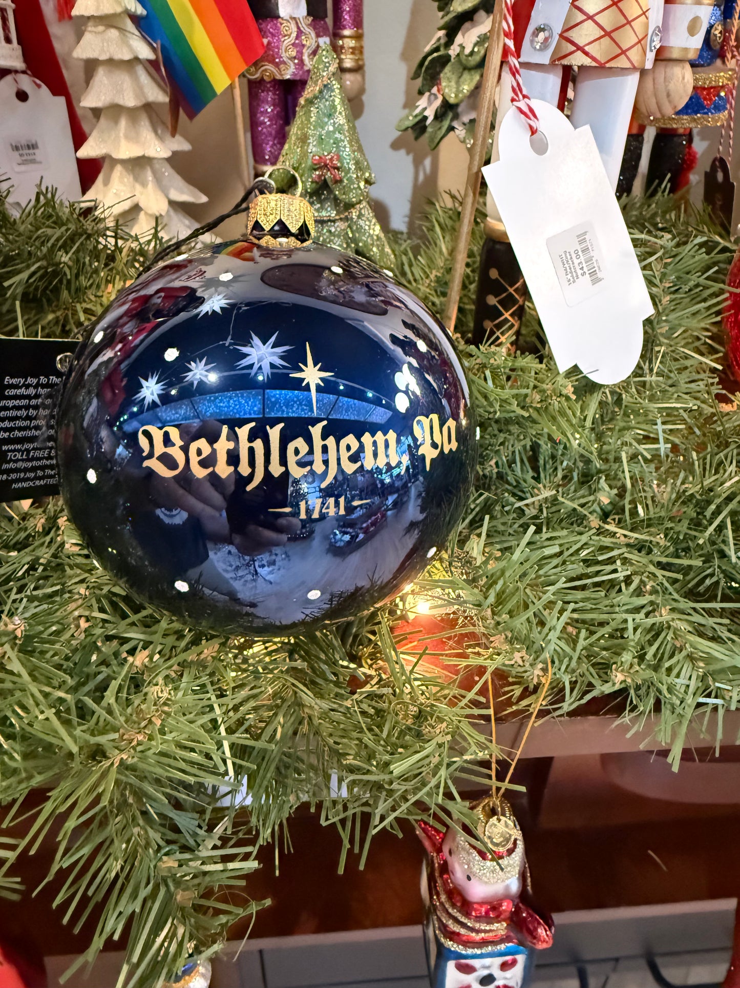 2026 Blue Joy to the World Bethlehem Ornament