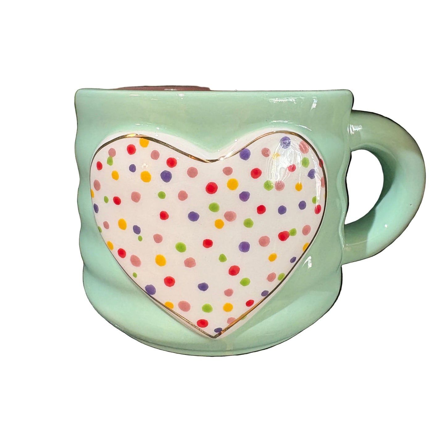 Polka Dot Heart Mug