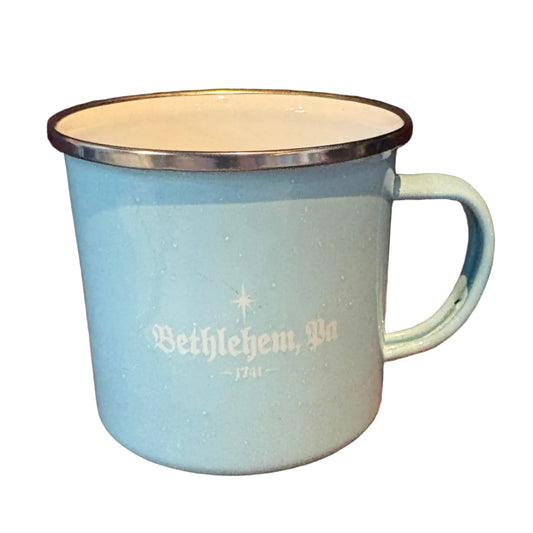 16 oz Light Blue Bethlehem Campfire Mug