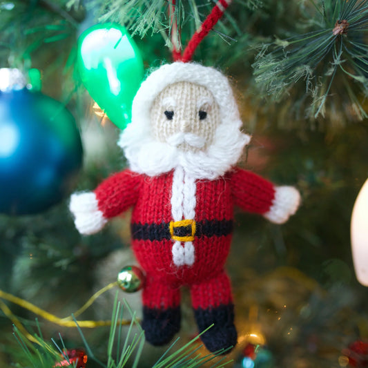 Santa knit/wool premium Ornament
