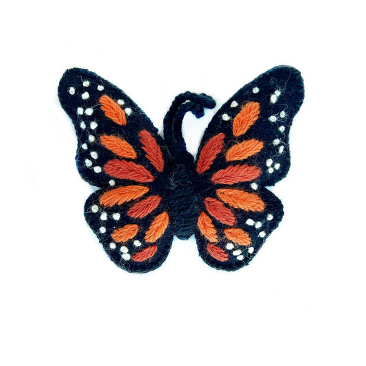 Monarch Butterfly Knit Ornament