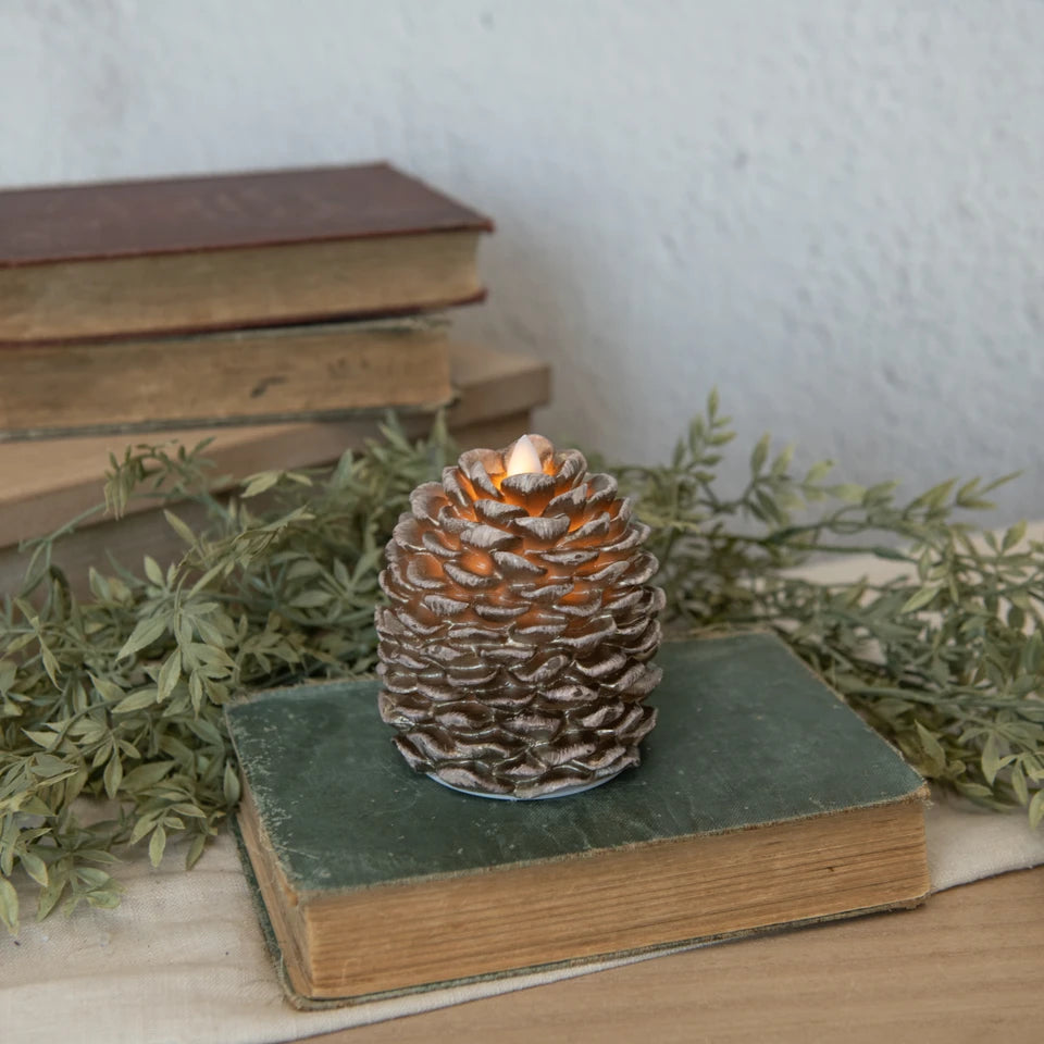 4.25 Moving Flame Pinecone Candle