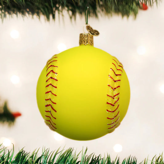 Old World Softball Ornament