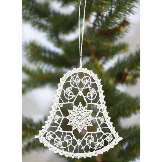 Bell with Star Center German Lace Christmas Tree