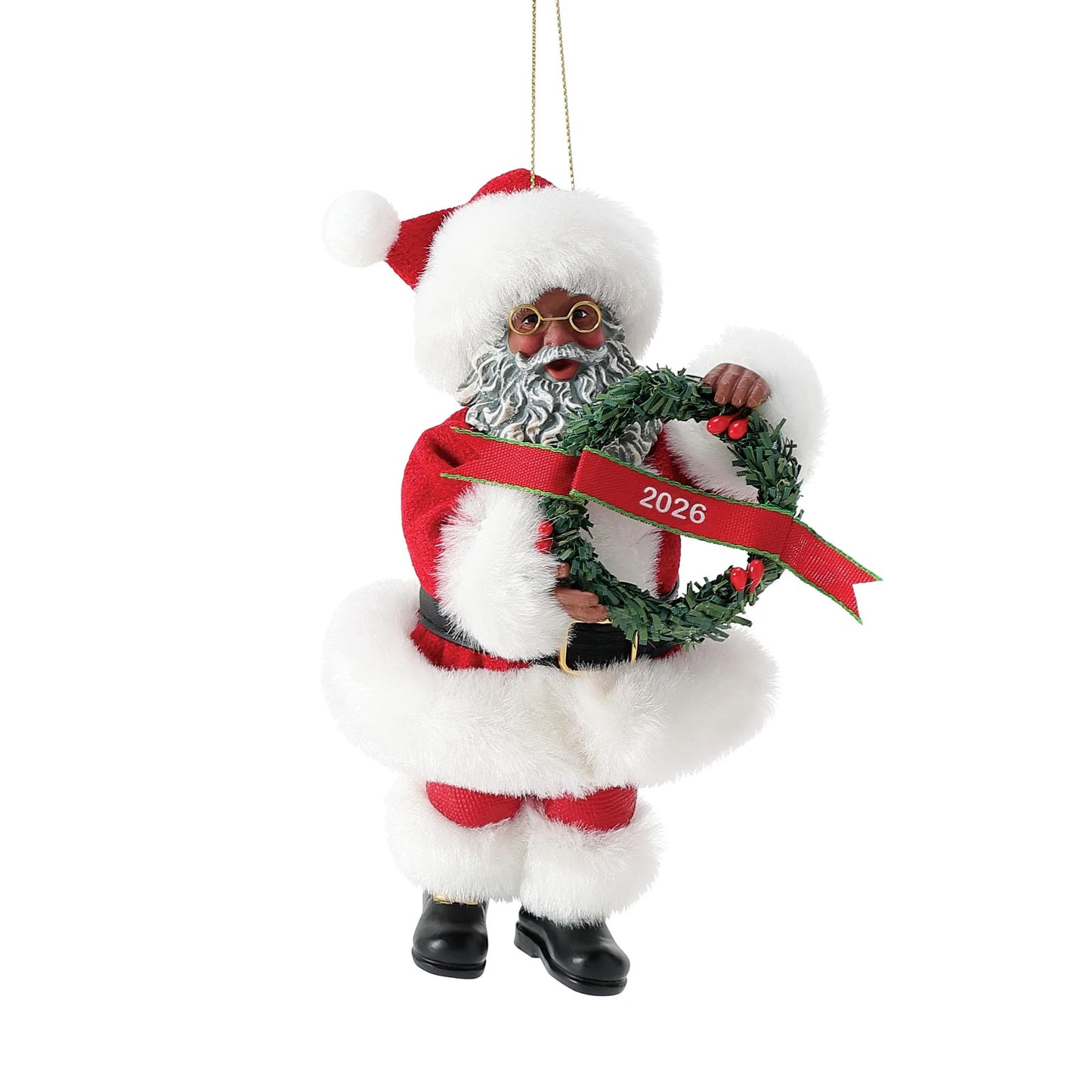 2026 Wreath Santa Black