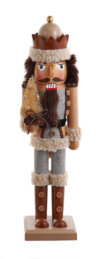 15" Wooden Woodland Nutcracker