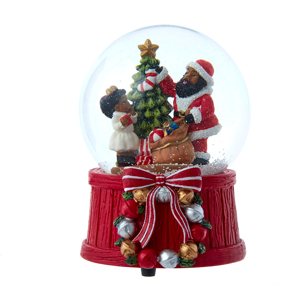100mm Black Santa Waterglobe
