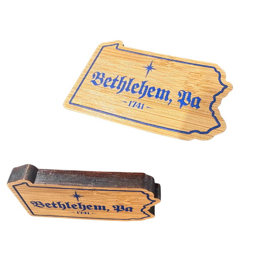 PA Shaped Natural Bethlehem Magnet