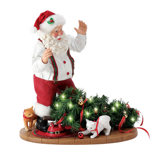 Mischief Santa with Cat Department 56