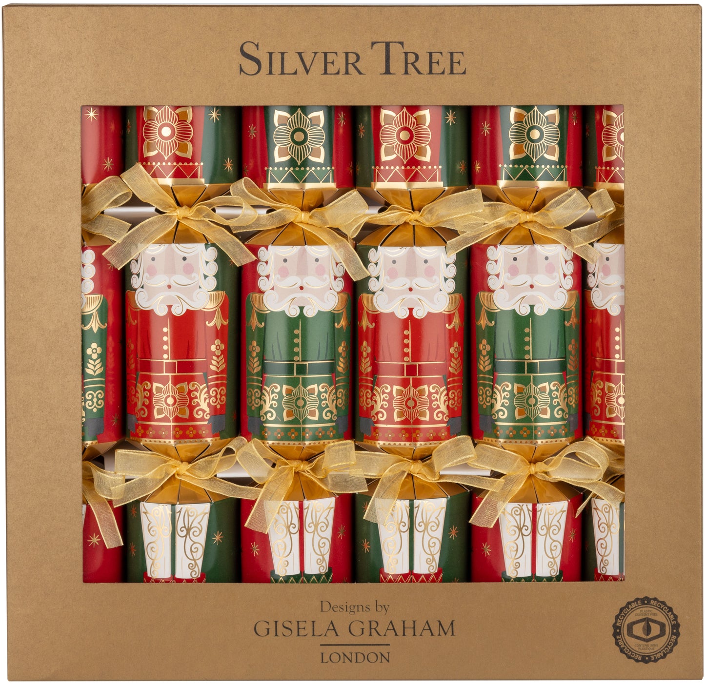 6 ECO Nutcracker Crackers 12in