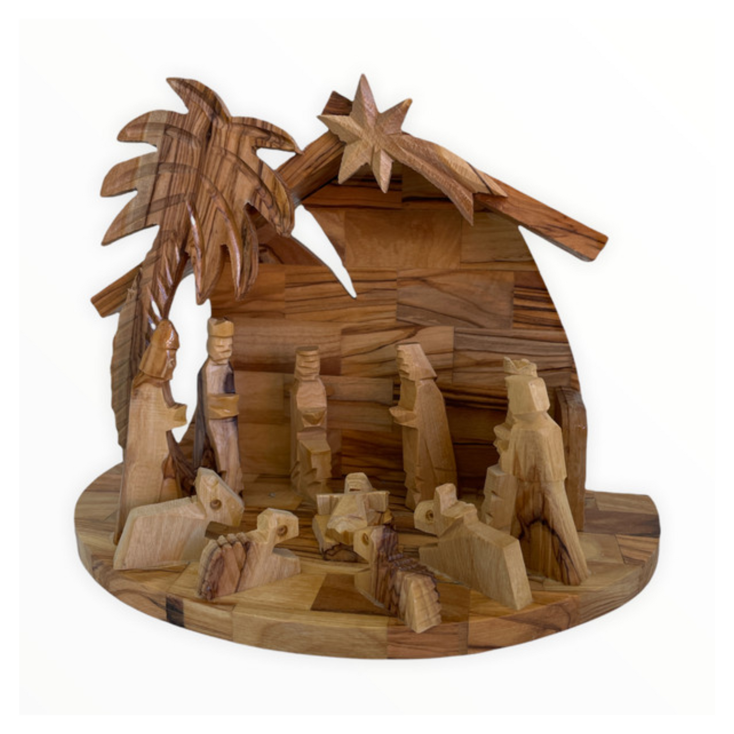 Olive Wood Nativity One Piece