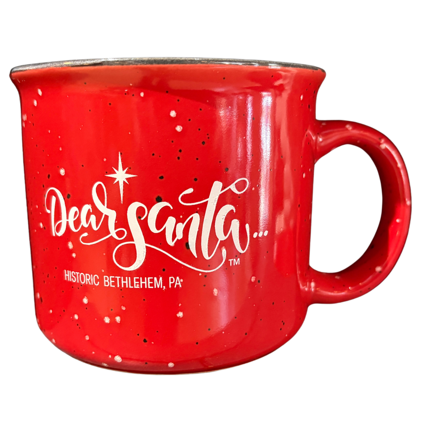 Red Campfire Dear Santa Mug