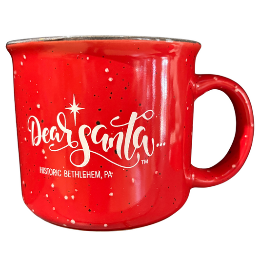 Red Campfire Dear Santa Mug