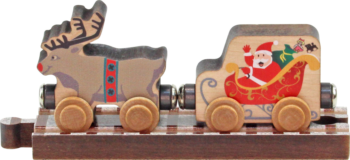 Santa Sleigh 2 Car Train Set