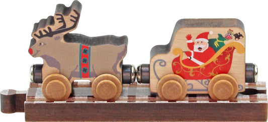 Santa Sleigh 2 Car Train Set