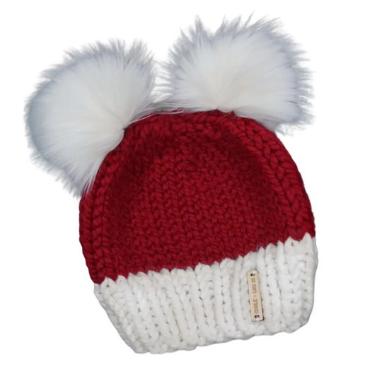Santa Double Pom Beanie