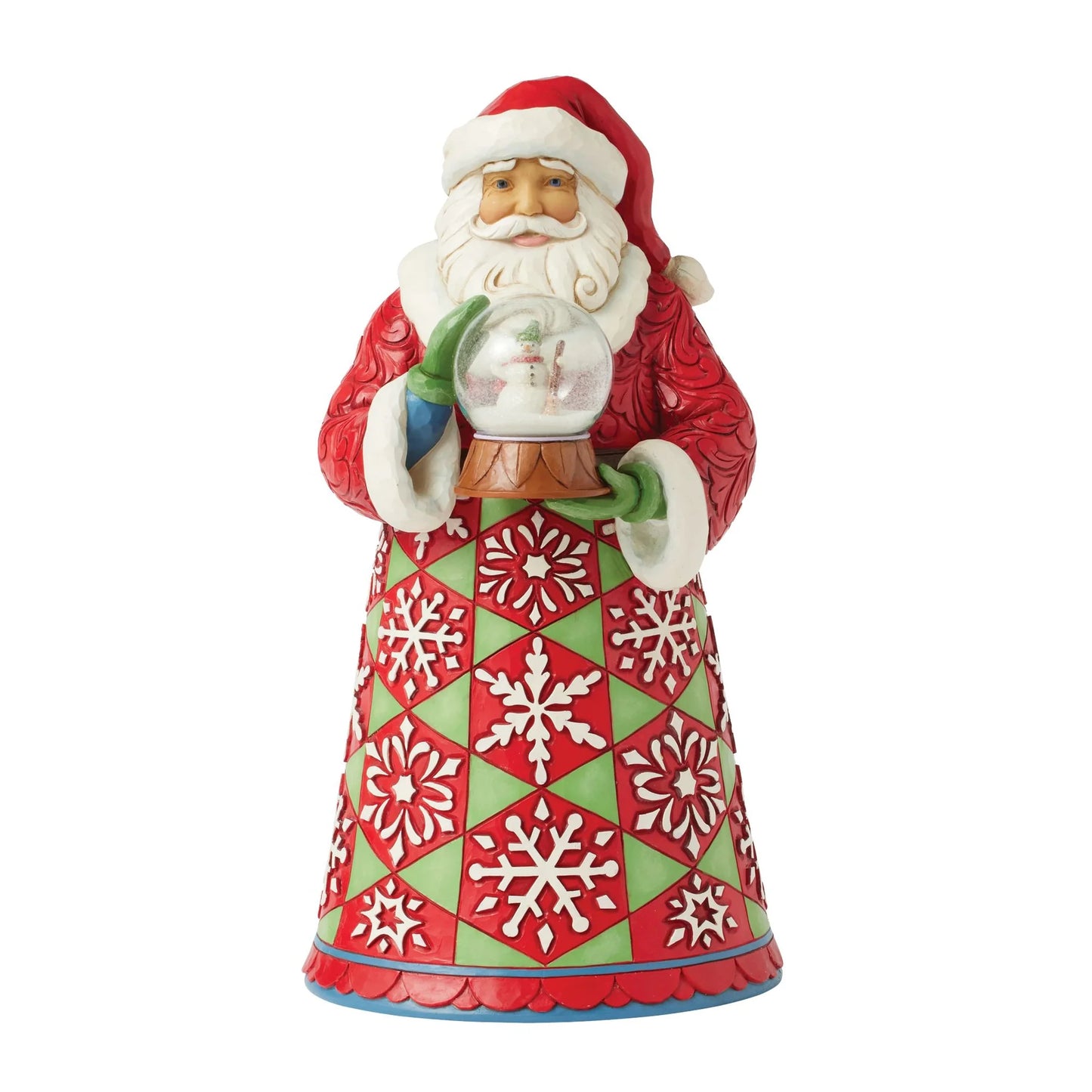 Santa Holding Snowman Globe Jim Shore