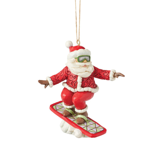 Snowboarding Santa Jim Shore