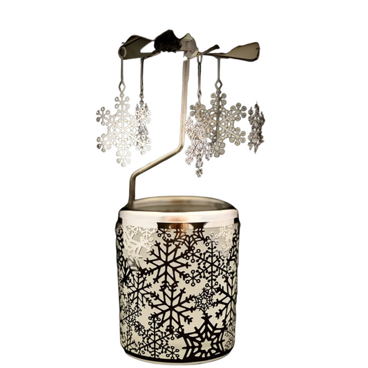 Spellbinding Snowflake Candle Carousel