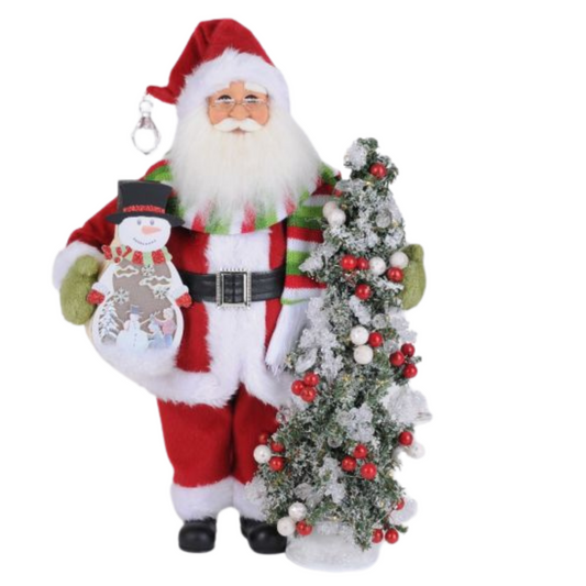 Lighted snowy day Santa