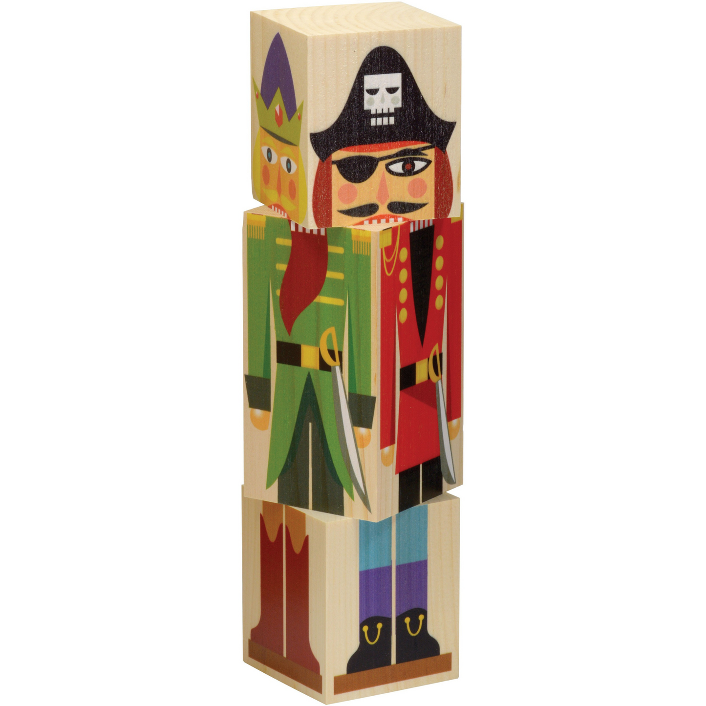 Decorative Blocks Spinning Nutcracker