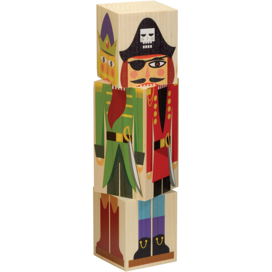 Decorative Blocks Spinning Nutcracker