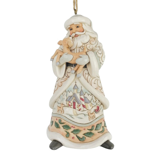 White Woodland Santa Jim Shore